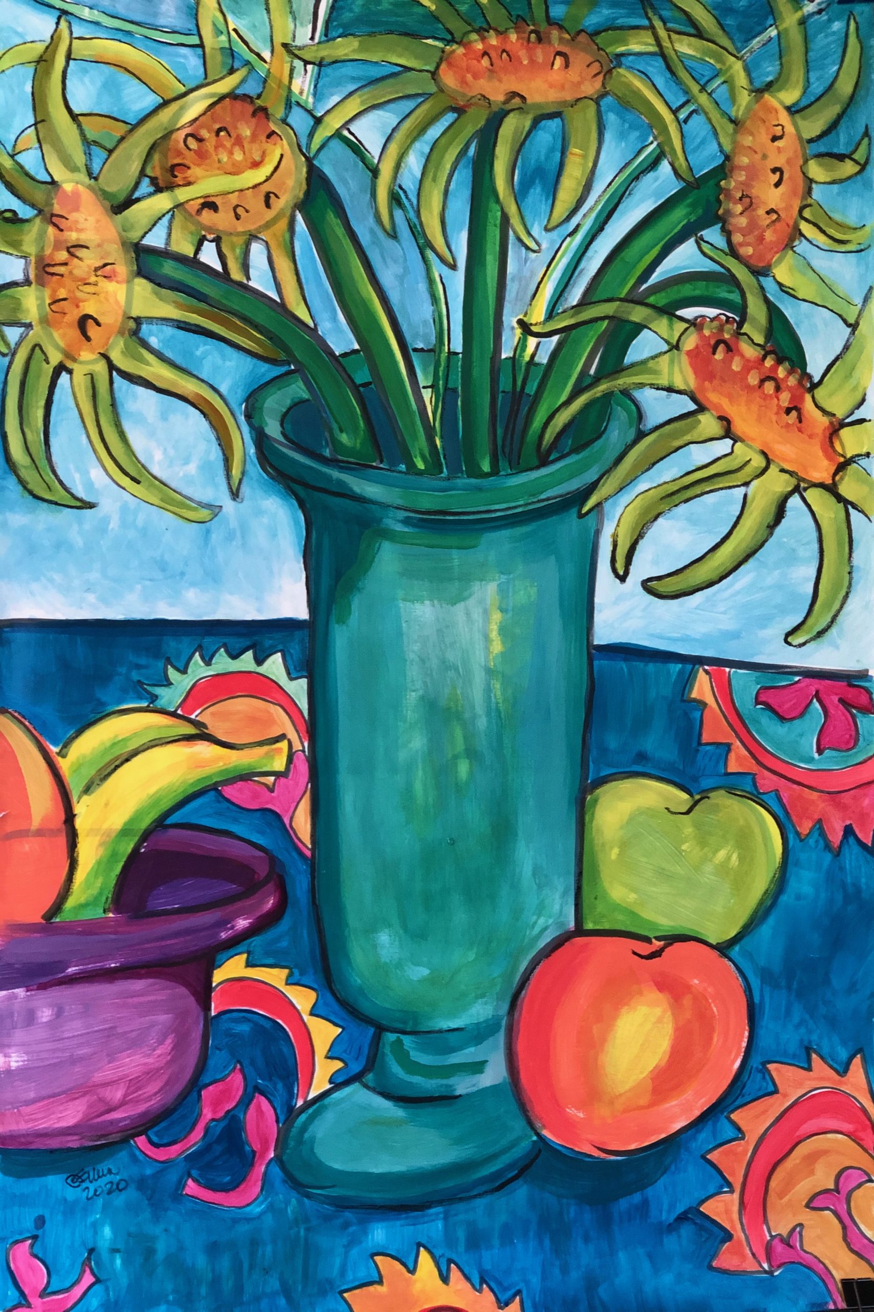 Sunflowers in My Vase, by Eileen Butler