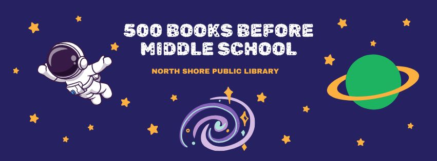 500 Books before middle school banner for webpage